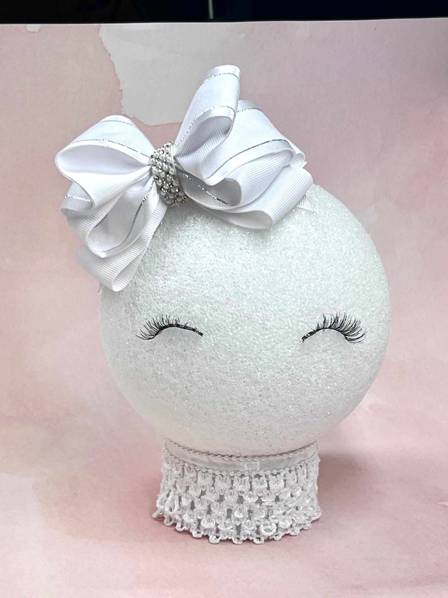 Classic White Satin and Organza Double Hair Clips Bow for Little Girls – Wedding Hair Clips - Perfect for Weddings and Special Events.