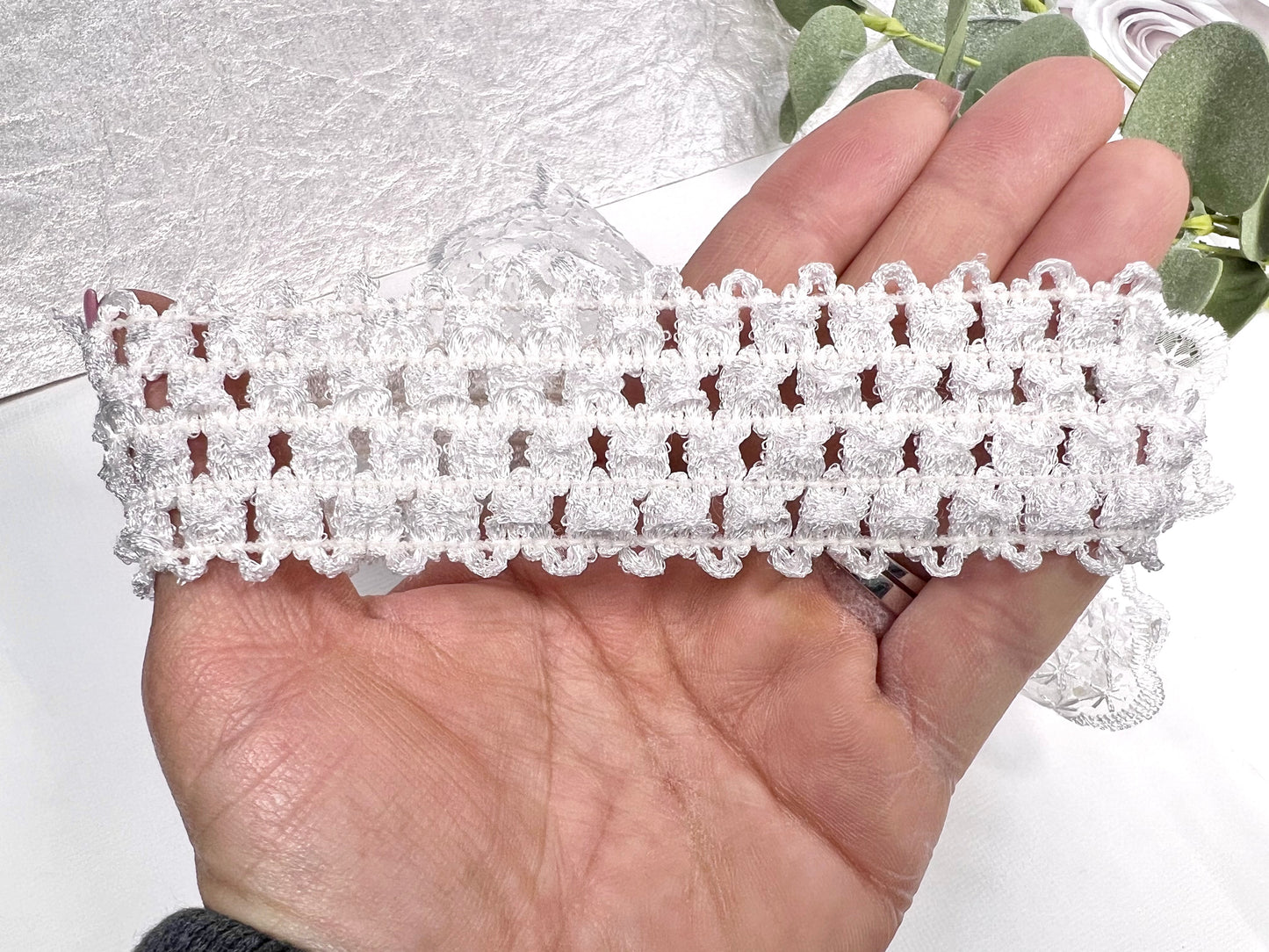 Exquisite Lace Elastic Headband with Pearl and Rhinestone Center – Perfect for Newborns and Special Occasions - Wedding Hair Bow Accessories