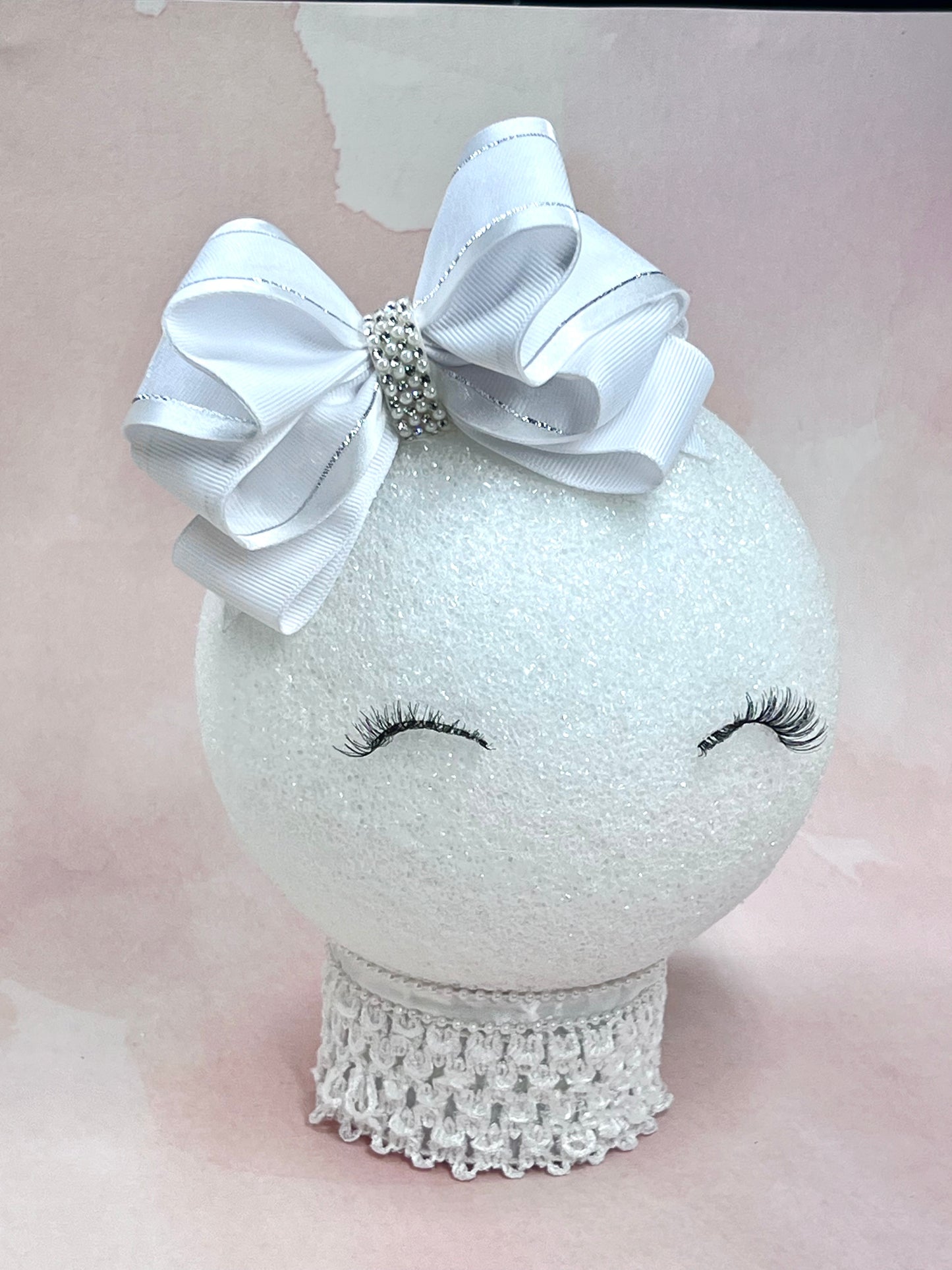 Classic White Satin and Organza Double Hair Clips Bow for Little Girls – Wedding Hair Clips - Perfect for Weddings and Special Events.