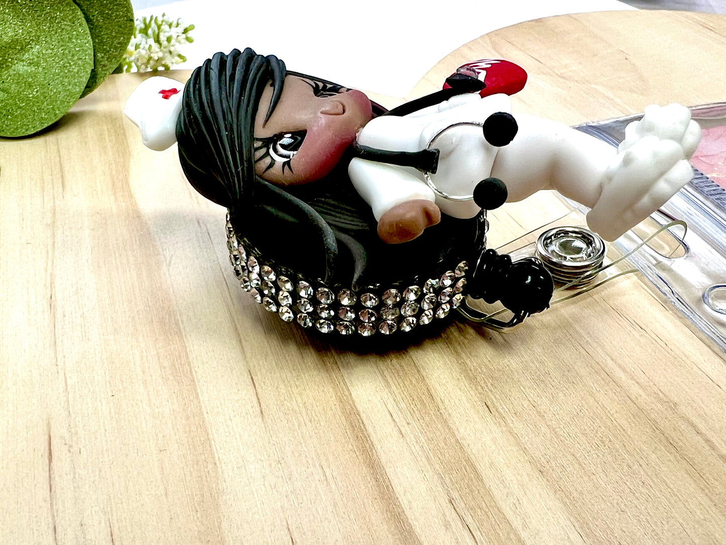 ✨ Badge Reels Decorated, add a touch of charm to your workday with these handmade clay badge reels! Perfect for healthcare heroes, teachers, or anyone who wants to showcase their personality while staying professional. 💕🎨 #HandmadeWithLove #BadgeReels