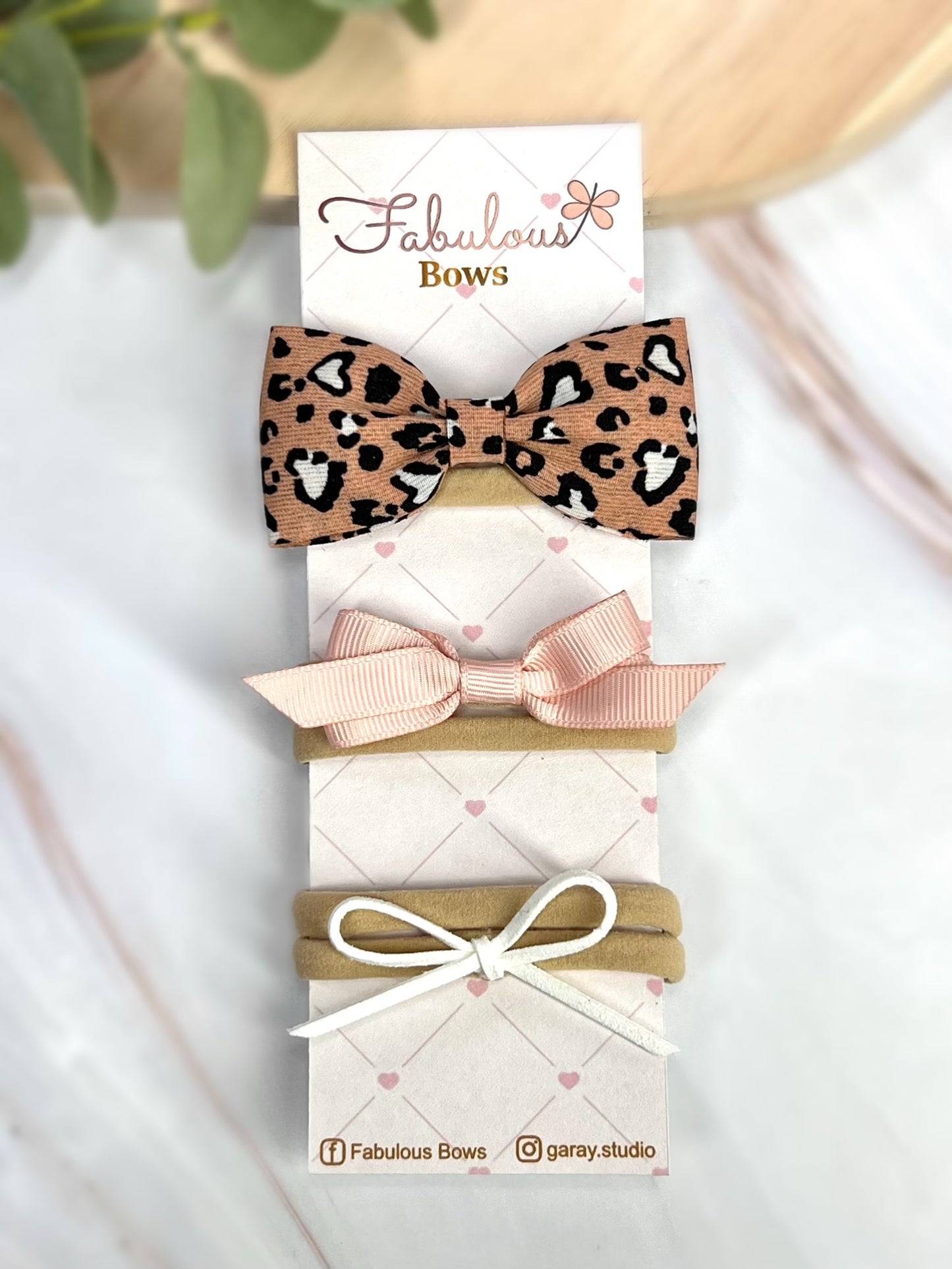 Wild & Elegant Baby Headband Set – Leopard Prints and Timeless Ribbons (3-Pack) Baby Headband
